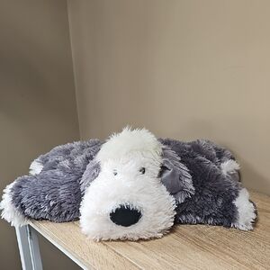 Jellycat Sheep Dog Gray and White Plush Dog Pillow Chaucer